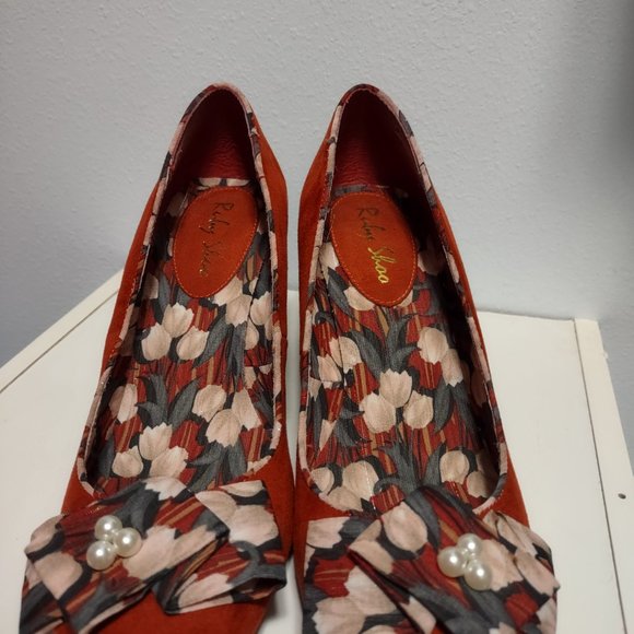 Ruby Shoo ModCloth bow printed Mid heels - Picture 4 of 4